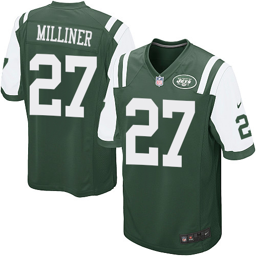 Youth Elite Dee Milliner Nike Jersey Green Home - #27 NFL New York Jets